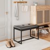 ACONUP Modern Leather Ottoman Bench, PU Leather Vanity Stools Chairs