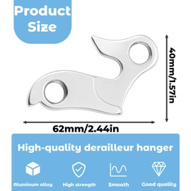 2 pieces derailleur hanger Shimano, derailleur hanger, bicycle spare parts, bicycle spare parts, bicycle suspension gear hook with screws, bicycle spare parts for MTB and road bike