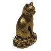 Purpledip Rare Miniature Brass Figurine Cat: Collectible Statue With Detailed