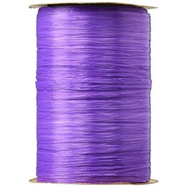 Berwick Craft Matte 1/4'' Wide Raffia Ribbon, Purple, 100 Yards