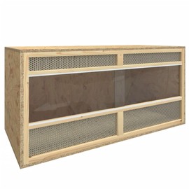 vidaXL Reptile Terrarium - Wood/Glass 39.4"x18.5"x18.5" - Safe Design, Clear Viewing