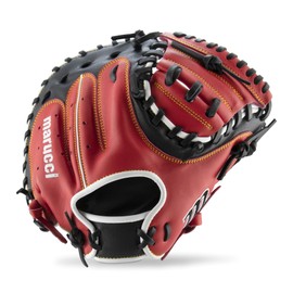 MARUCCI Caddo Series V2 Baseball Glove, 31.00 CM, Solid Web, Right Hand Throw,Red/Black