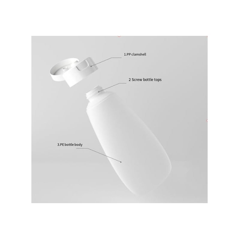 Wabmipe 150ml/5oz Clear Plastic Cosmetic Squeeze Bottles with Flip Caps,