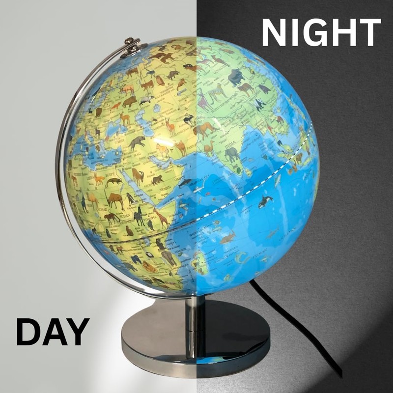 Gleneagles Illuminated Globe for Kids 25cm – Plug-In Light Up