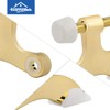 HOMOTEK 2 Pack Hinge Pin Bright Brass Door Stopper, Gold