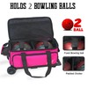WOLT | Double Roller 2 Ball Bowling Bag with Separate