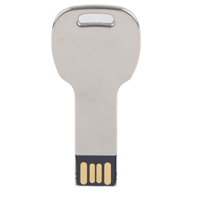 Silver USB Flash Drive, Practical Convenient Long Lasting Key Cool