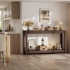 Besiost 47" Farmhouse Wood Entryway Table Narrow Console Table with