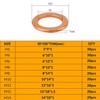200pcs Solid Copper Washer Set, 9 Size Metric Copper Sealing