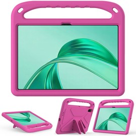 Kids Case For Honor Pad X8a 11 Inch 2024, EVA Foam Lightweight Shockproof Duarable, Tablet Cover with Handle Stand Case For Children Firendly, Pink