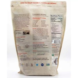 Premium Gold Organic Ground Flax Seed | High Fiber Food | Omega 3 | 4 pounds
