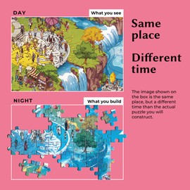 Time Warp Puzzle Mystery Jigsaw Puzzle 1000 Pieces for Adults Day Night Series - A Challenging, Difficult, Picture Changing Puzzle to Solve 26.625 x 19.25 in (Starwatchers)