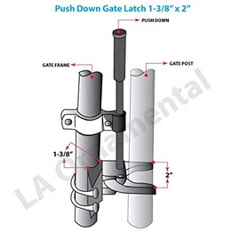 Auto Pool Latch 1-3/8" X 2" for Pool Chain Link Fence Gate Self-latching with spring closer Black