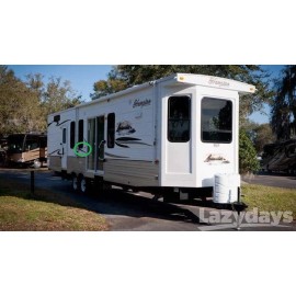 CROSSROADS RV 2012 HAMPTON DECALS 40"X2" SMALL BLACK SIDE STRIPES CAMPER TRAILER