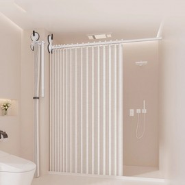 Foldable multipurpose waterproof shower curtain (120-150cm) (color)