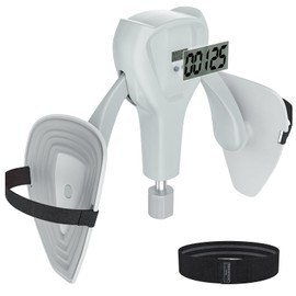 3rd Gen Thigh-Train 0-100 lbs Adjustable Resistance Inner Thigh-Train Exercising Counter with Leg Straps Band Pelvic Floor Kegel Hip Exercise Workout Equipment Pilates Women Men (White)