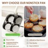 JUSTUP 4-Cup Egg Pan Nonstick，Healthy Titanium Ceramic Breakfast Frying Pan，Compatible