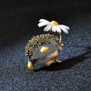 GFM® Hedgehog Brooch with Umbrella - (Black White)-(Brch-HH-UMB-KLSFD)