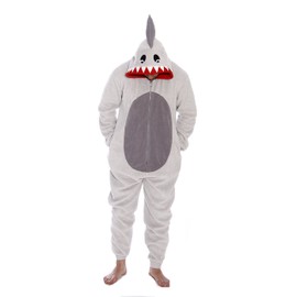 #followme 6425-S-Shark Adult Onesie Men's Pajamas