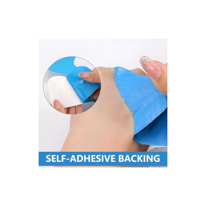 12 PCS Ankle Tape, Kinesiology Tape Pre Cut
