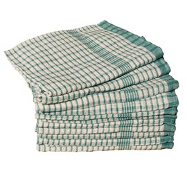 Textiles Direct Wonderdry Tea Towels Green Pack of 10 100% cotton