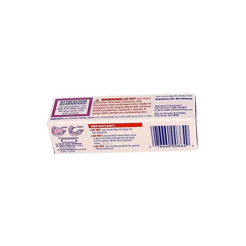 Fixodent Denture Crema adhesiva original 1.40 oz, Paquete con 2