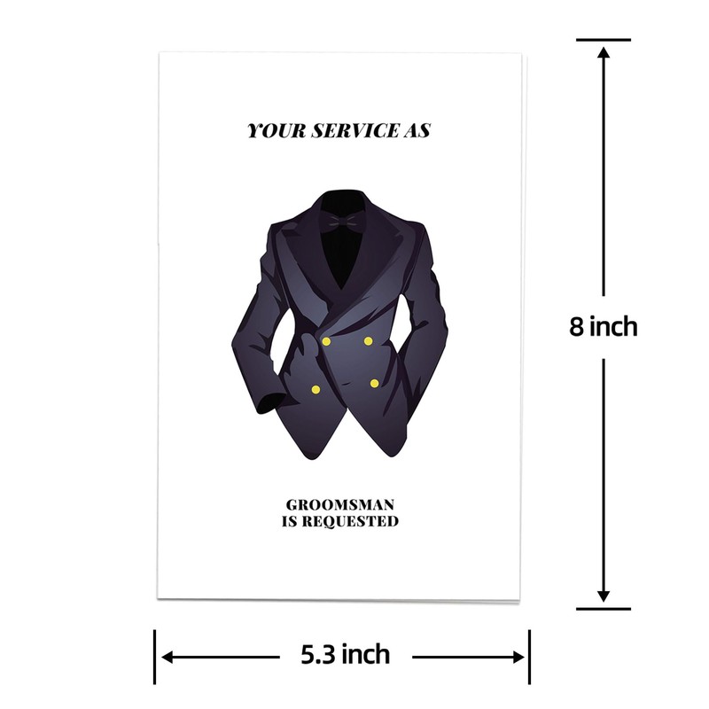 Arsagen Funny Groomsmen Proposal Card, Humorous Will You Be My
