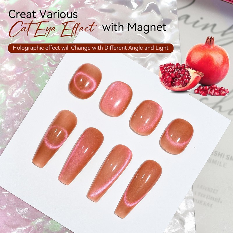 Makartt Cat Eye Gel Nail Polish - 10ml Romantic Holographic