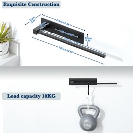 Mooche Towel Rail No Drilling 304 Stainless Steel Towel Rail Wall Mounted Towel Holder Black Bathroom Set Towel Holder Wall for Bathroom