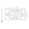 Glow-in-The-Dark Exit Sign Red - UL924 Listed - Double-Sided -