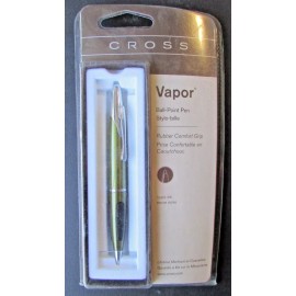 Cross VAPOR Green & Chrome BallPoint Pen black Ink Tri Grip AT0012CS-6 NIB