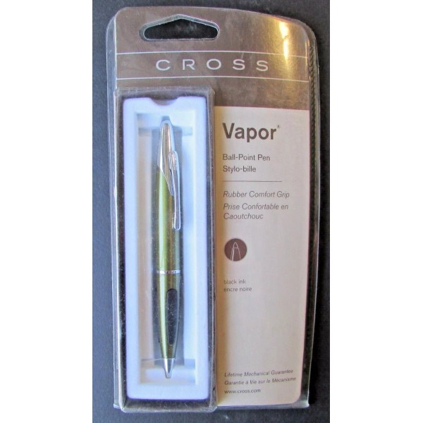 Cross VAPOR Green & Chrome BallPoint Pen black Ink Tri