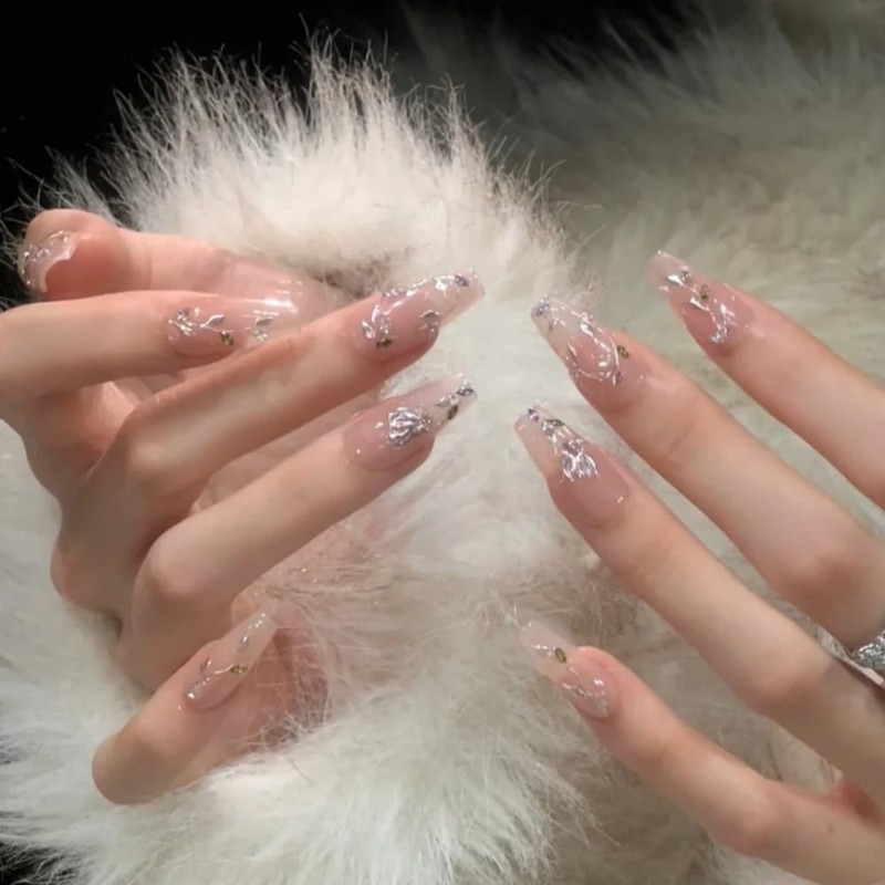 Pure Handmade Nails Press on Nail Reusable Fake Nails Golden