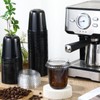 Ziliny 50 Sets Clear Plastic Coffee Cups with Sip Lids,