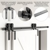 AONAYIOA 7.5FT Bypass Sliding Barn Door Hardware Kit, Combination Track