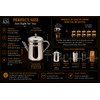 KERAM Percolator Coffee Pot, 13.52 fl oz / 400 ml,