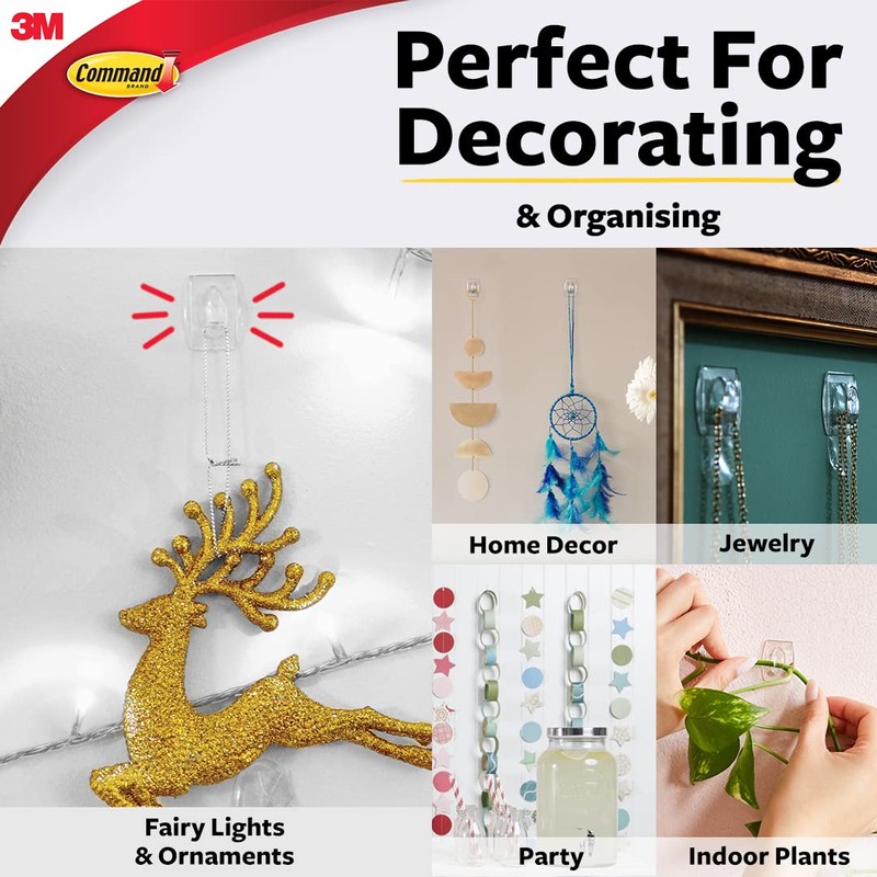 Command Decorating Hooks - Mini - Transparent - Multi pack