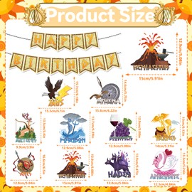 Deorfuy Greek Mythology Birthday Decor, 14PCS Greek Party Banners with Hanging Swirls Decorations, Ancient Greece Goddess Themed Decor