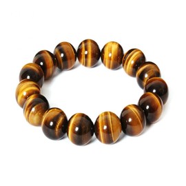 XIAOLI OUGWA 10mm Tiger Eye Beads Tibetan Buddhist Prayer Mala Bracelet