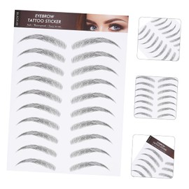 minkissy 3sets Eyebrow Stamp Black Hair-like Stickers Brow Tint No Skill Required Portable for Women 12sheets*3
