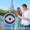 AXELUNA Evil Eye Pendant Necklace for Women 925 Sterling Silver