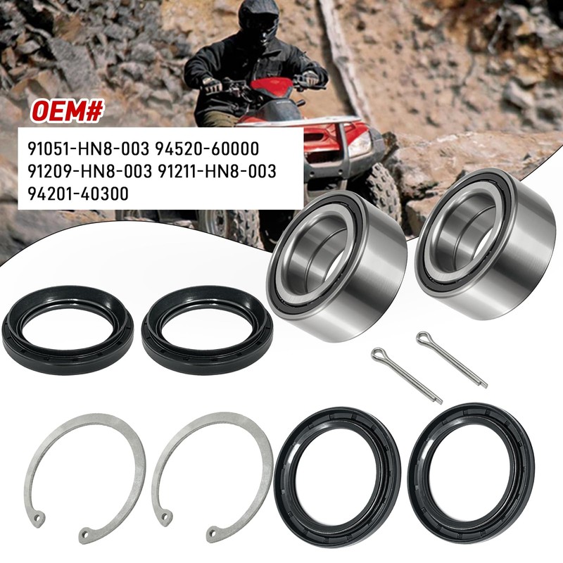 Rear Wheel Bearing & Seal Kit Compatible with Honda Rincon