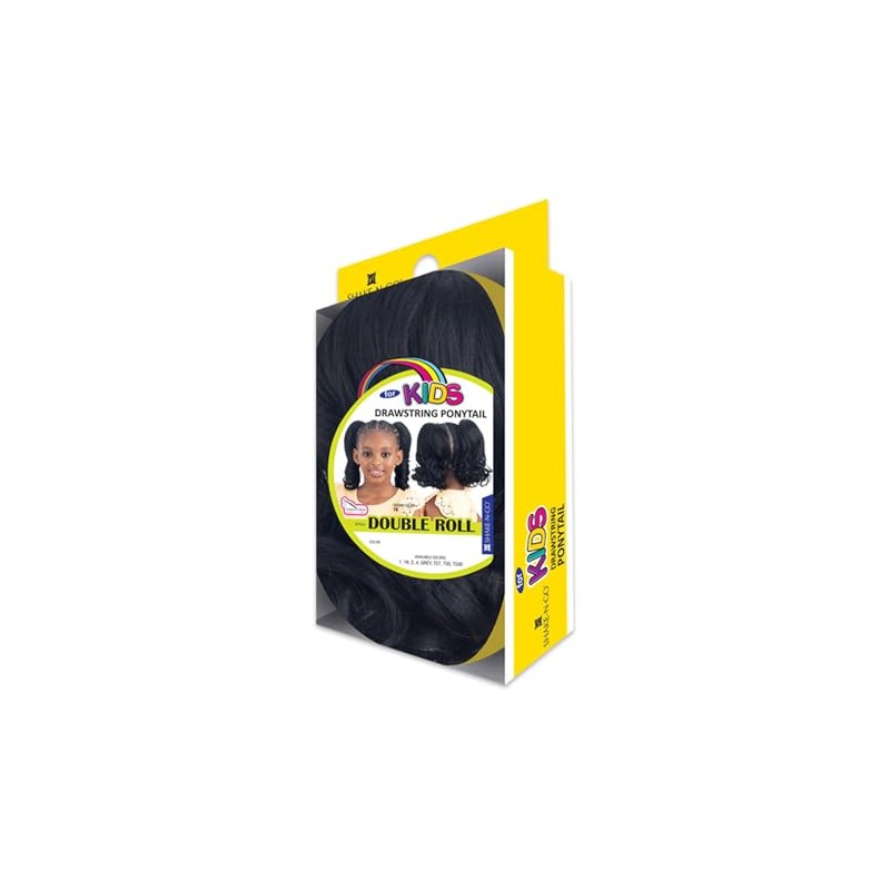 Shake-N-Go Drawstring Ponytail For Kids Double Roll (Off Black 1B)