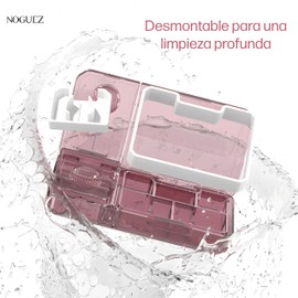 Noguez. 2 Pastilleros de Viaje, Pastillero Semanal con Cortador de Pastillas, Pastillero para Medicamentos, Caja Portátil para Pastillas, Organizador de Pastillas de Viaje.