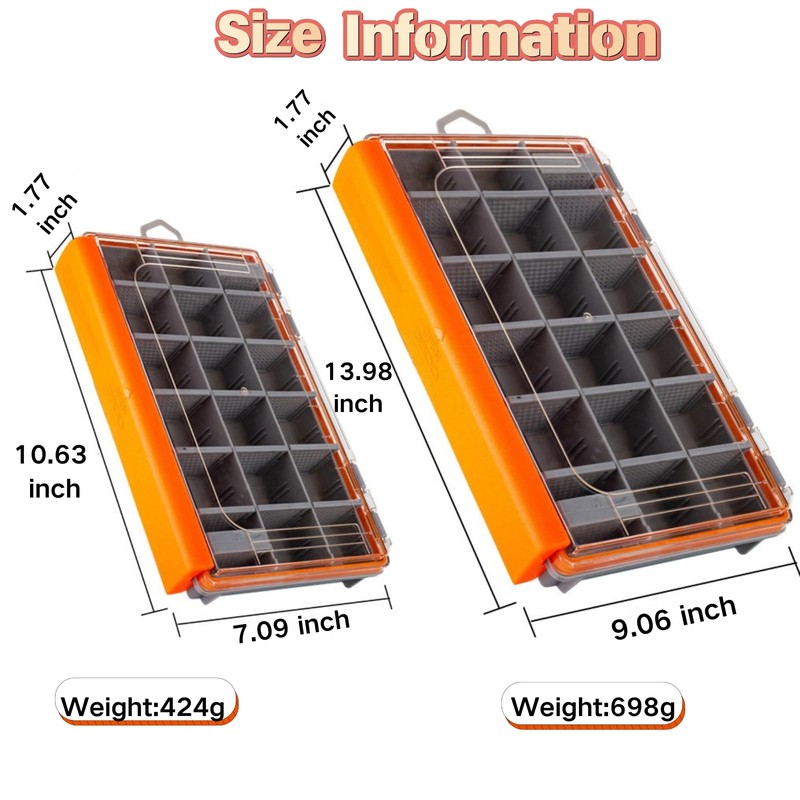 Utility Tackle Boxes, 3600 and 3700 Fishing Tackle Trays