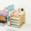 AUPSEN Desk Organizer with File Holder, 5 Trays Paper Letter