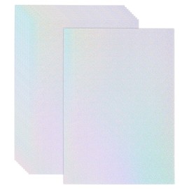 PATIKIL 11"x8.5" Holographic Cardstock, 20 Pack Metallic Iridescent Mirror Paper Foil Board Reflective Sheets for Scrapbook Poster DIY Craft, Style 6
