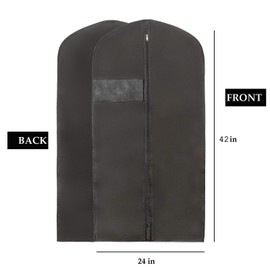 L-Pack Men's Black Suit Garment Bag for Travel and Storage
