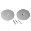 NAUBEA 2 Pack Door Hole Cover Plate Brushed Satin Nickel
