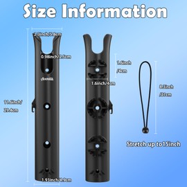 Aventik Fishing Rod Holders Tube, Boat Accessories Fishing Rod combo Storage for Kayak Garage Fishing Pole Truck bed with Mounting Hardware Included (1-Pole Black)